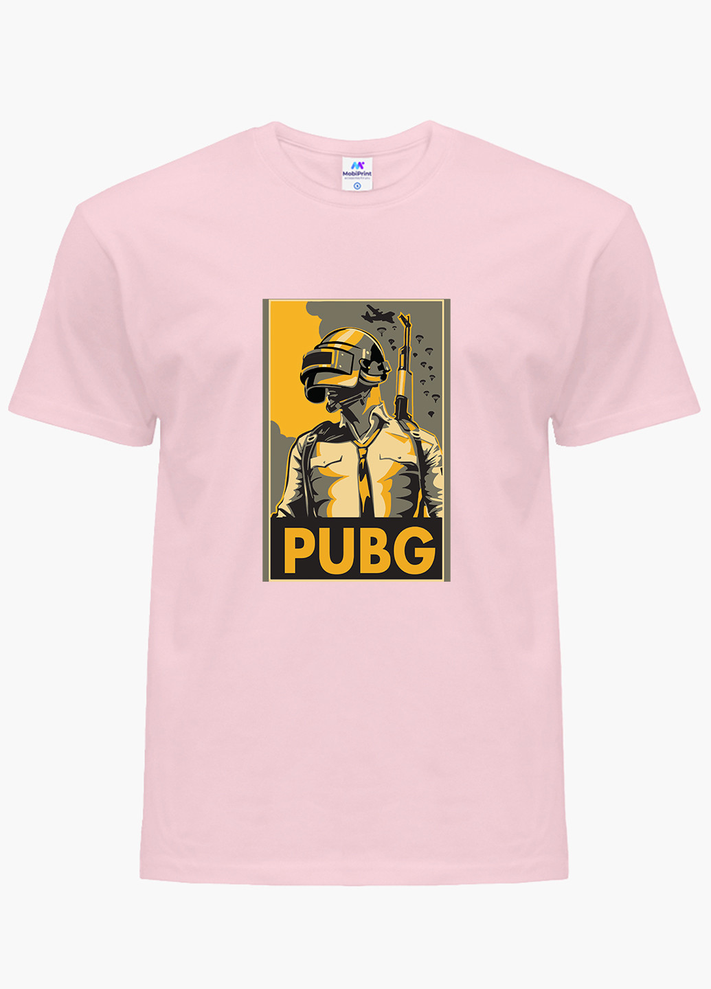 Розовая демисезонная футболка детская пубг пабг (pubg)(9224-1181) MobiPrint