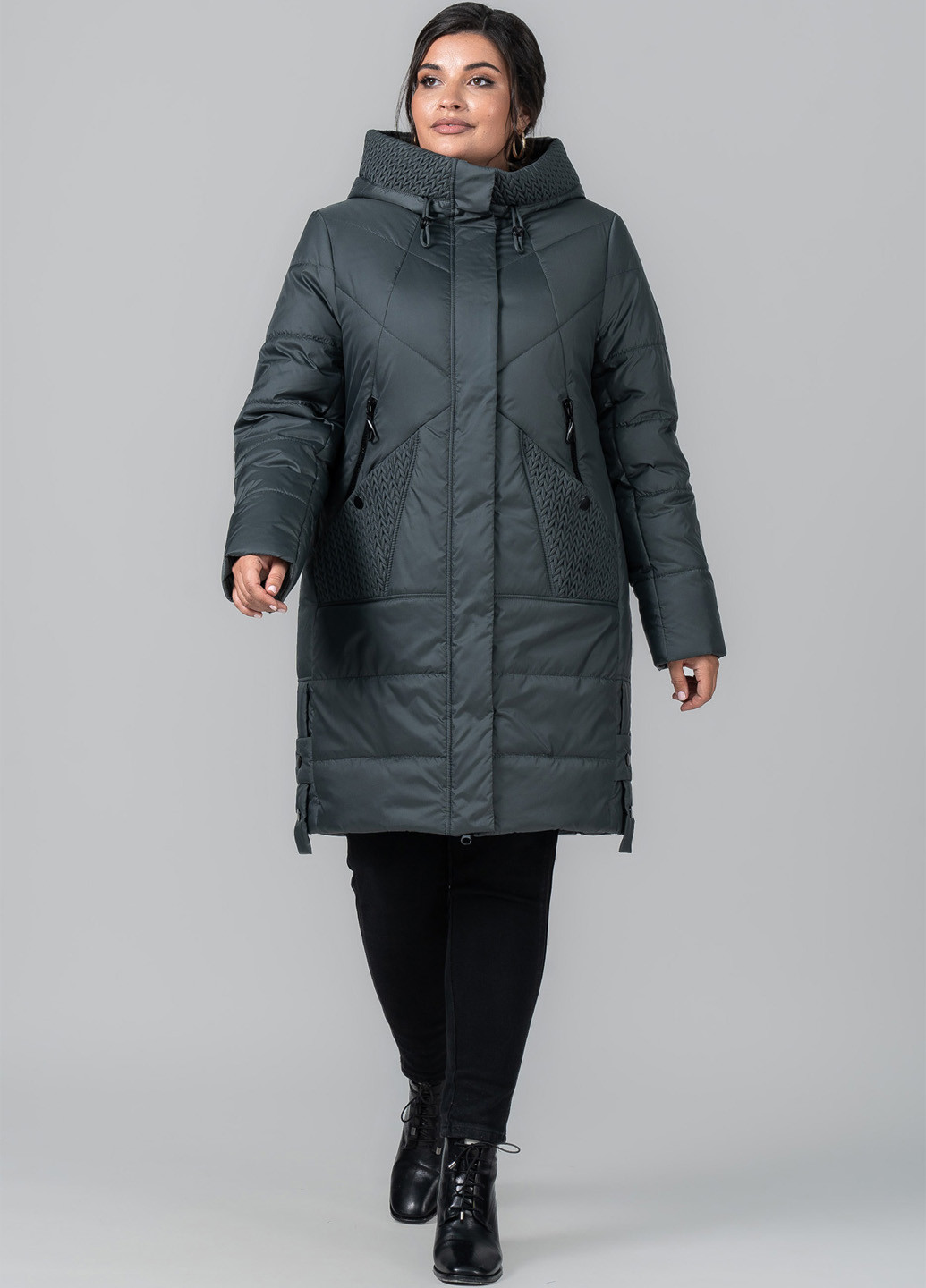 Темно-серое демисезонное Пальто A'll Posa