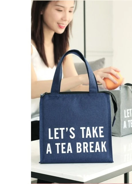 Термосумка ланч бег Tea Break на замку, 5.5 л, синя No Brand 402397 (252644030)