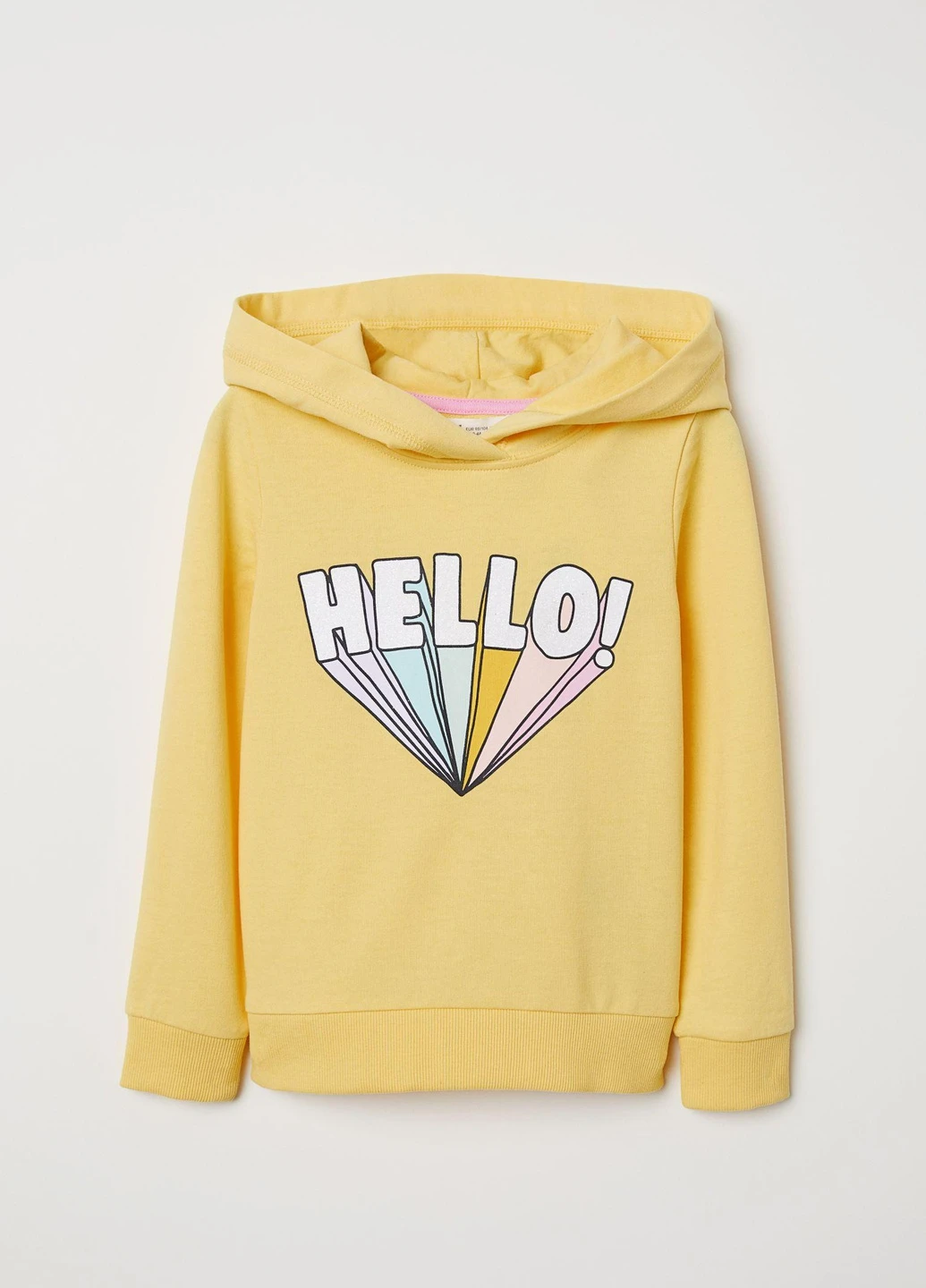 Худі,жовтий з принтом, H&M (255192202)