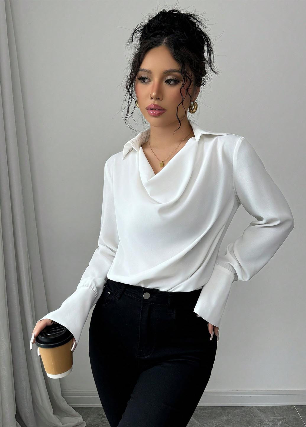 Белая блуза SHEIN