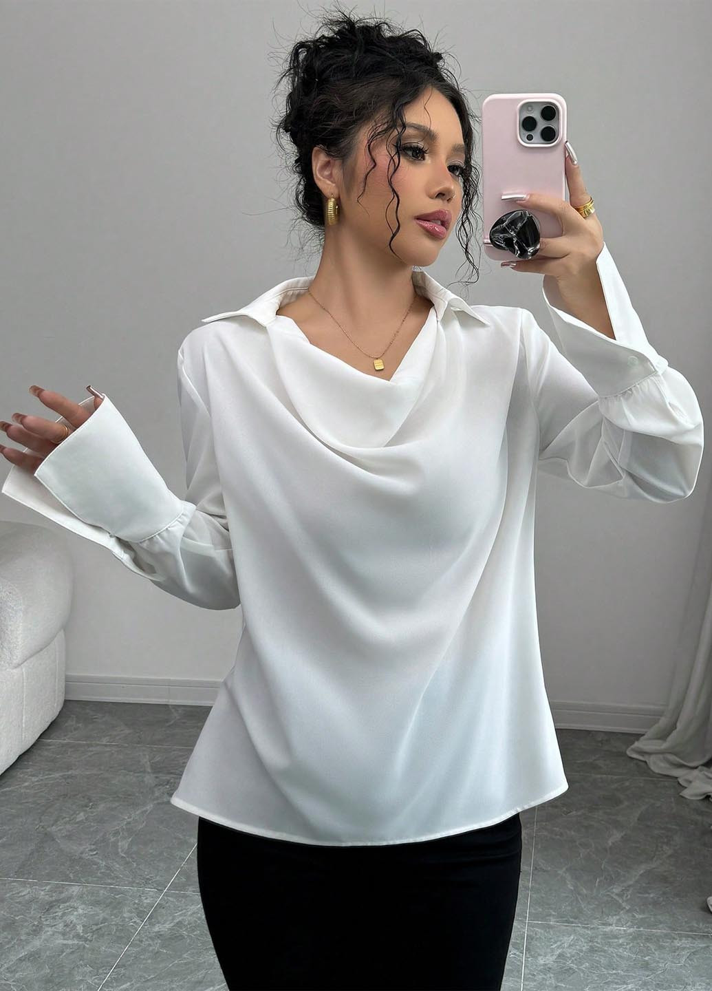 Белая блуза SHEIN