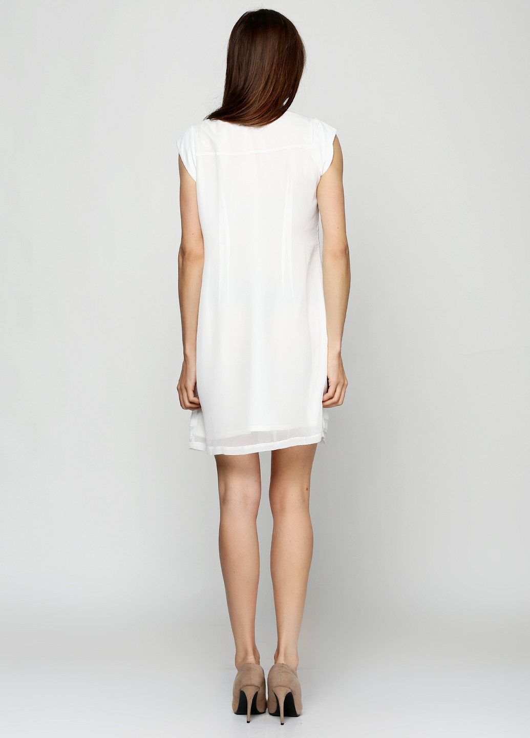 Белое кэжуал платье Lavand однотонное