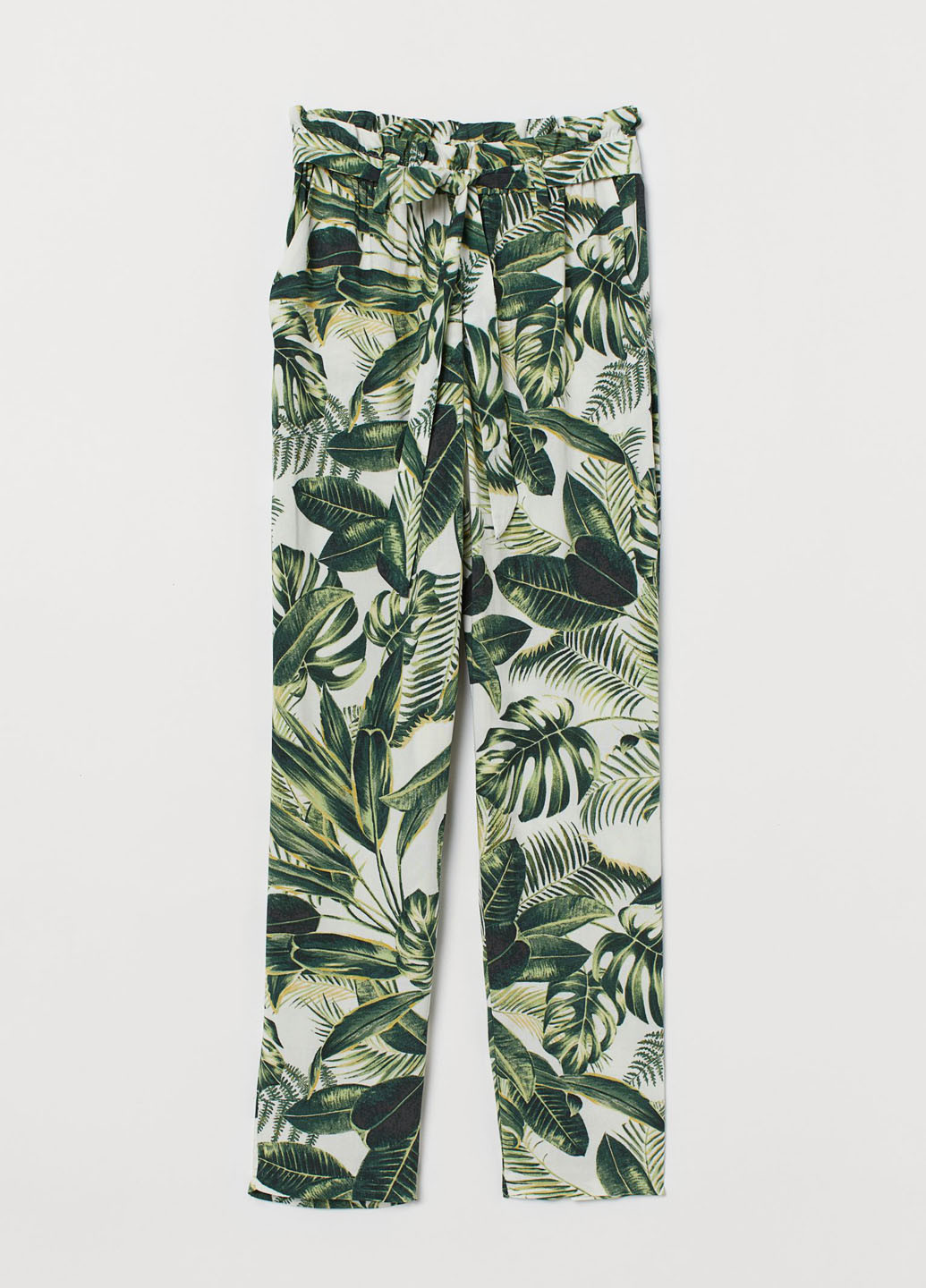 Зеленые кэжуал летние прямые брюки H&M