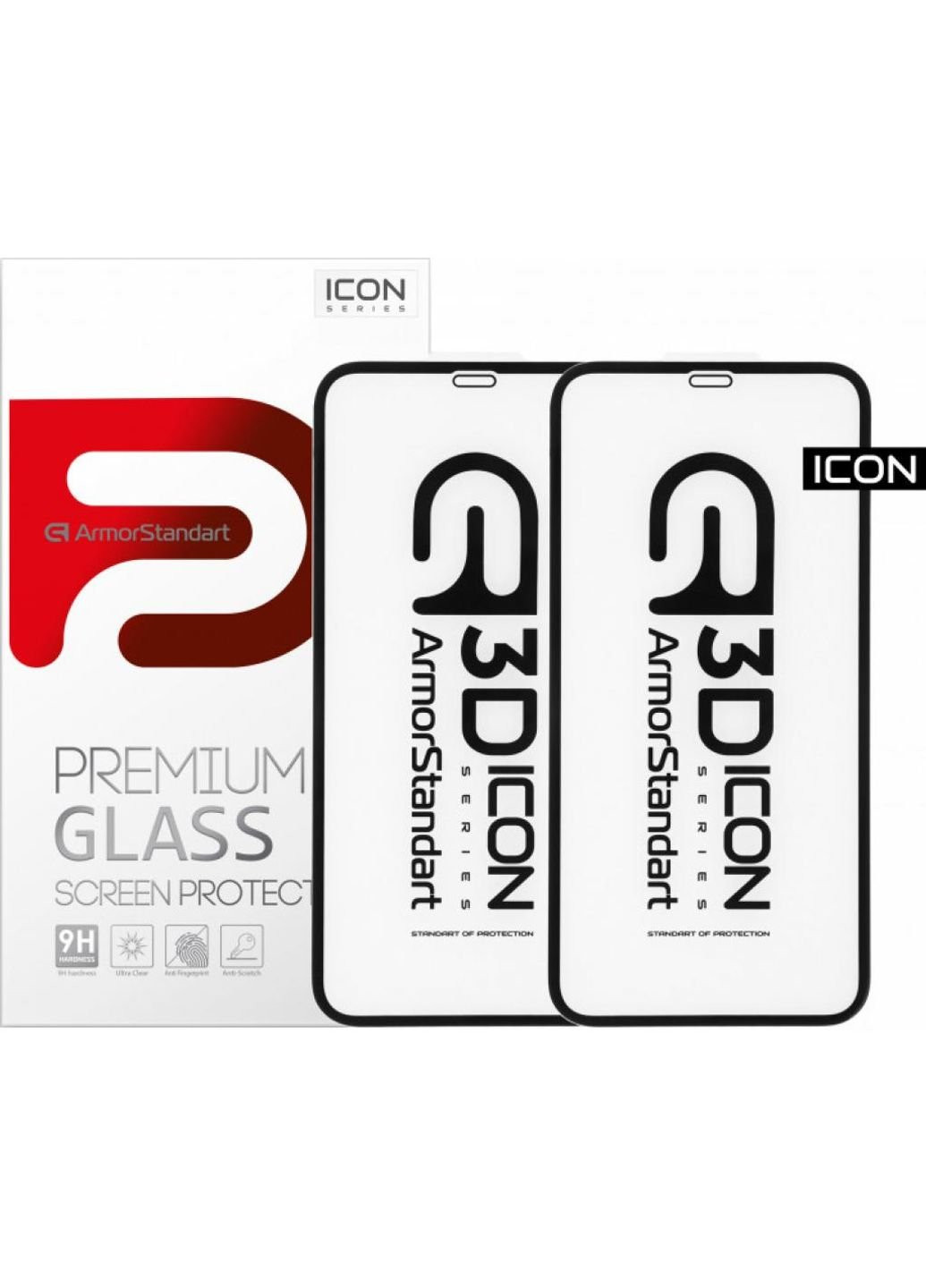 Скло захисне Icon 3D iPhone 11Pro Max/XS Max Black 2шт (ARM56214-GI3D-BK) ArmorStandart (252369285)