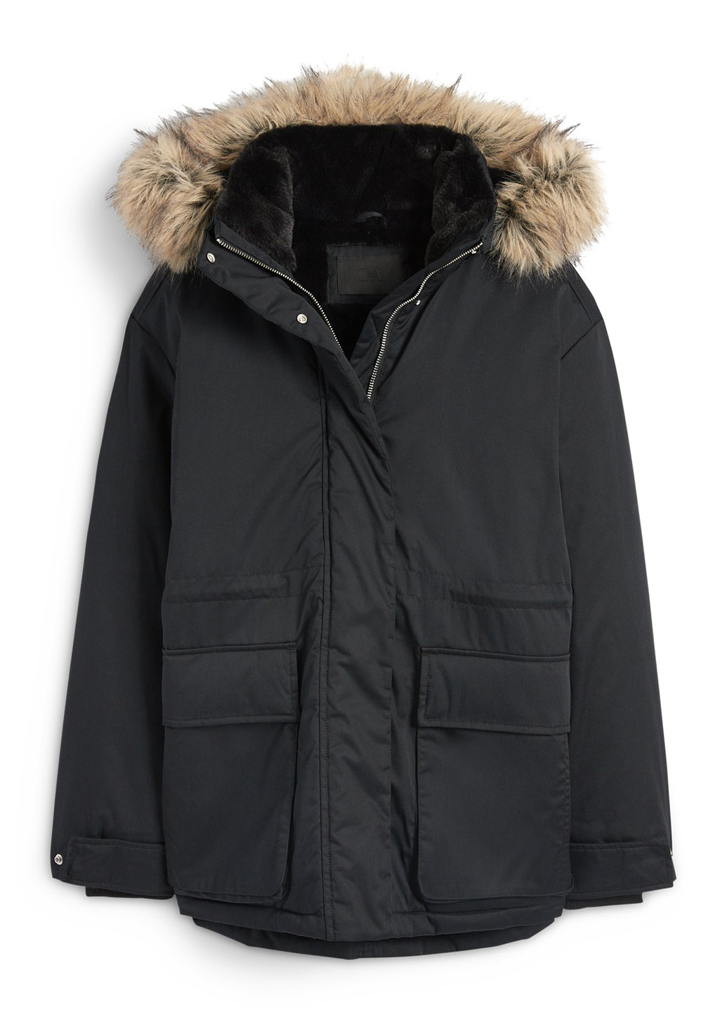 Черная зимняя куртка C&A