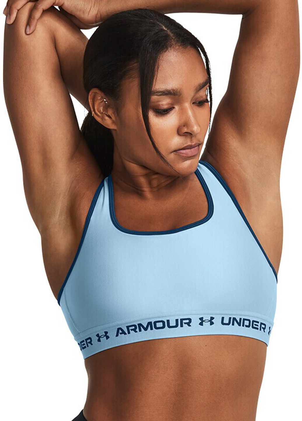 Голубой топ бюстгальтер Under Armour без косточек полиэстер