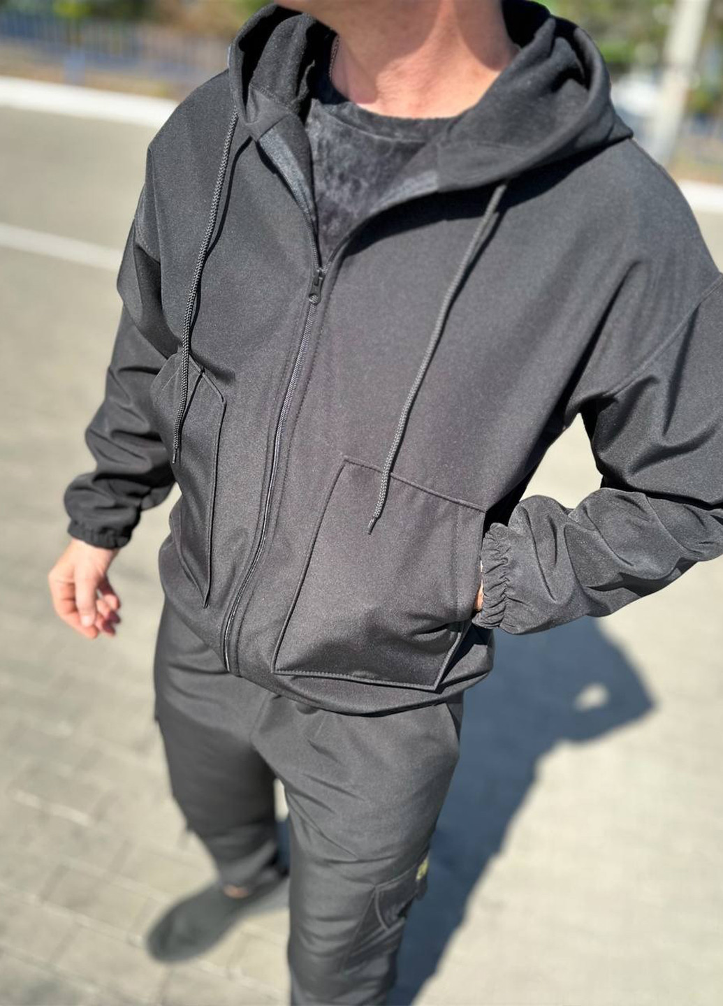 Чорна демісезонна куртка No Brand