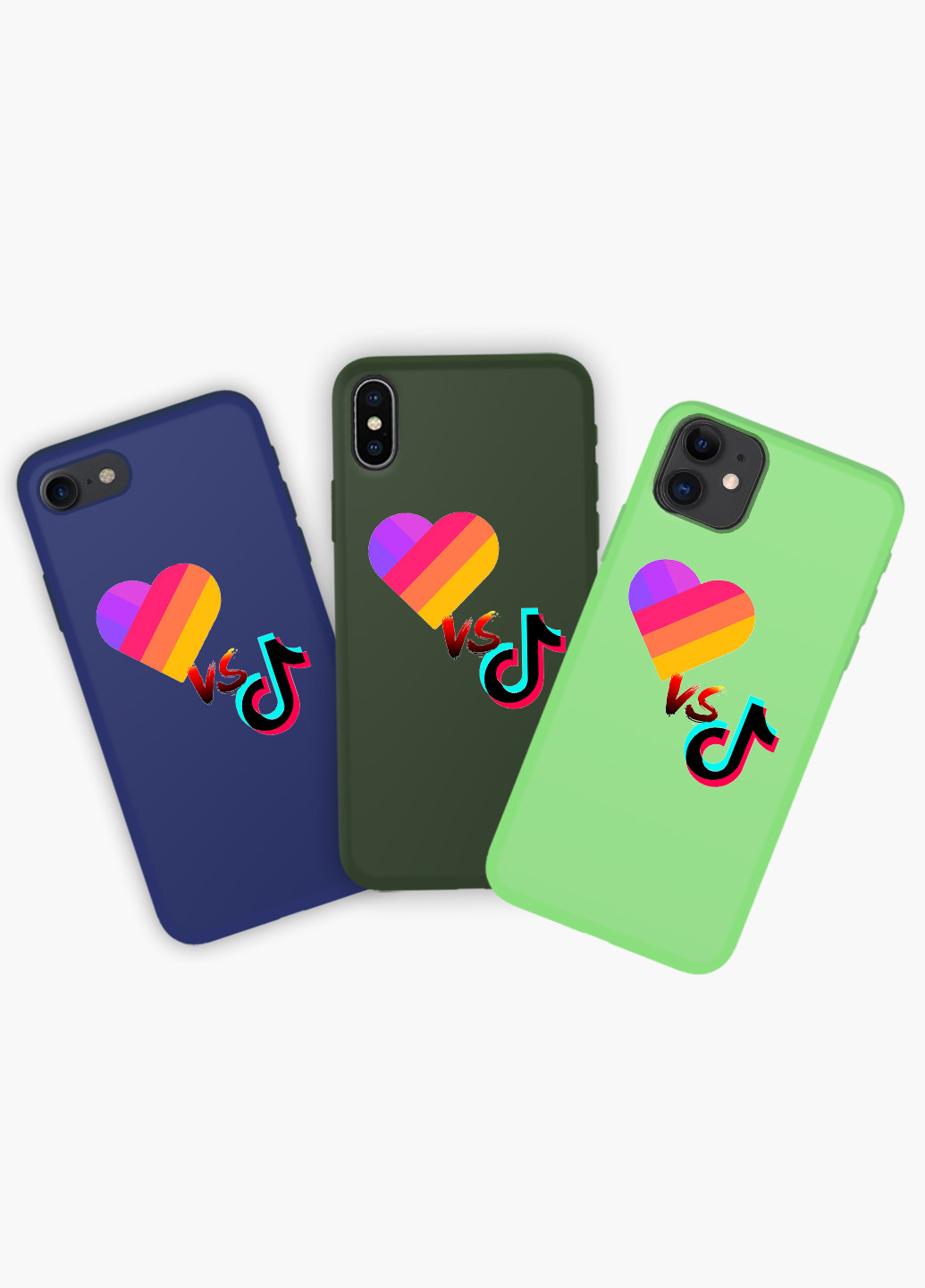 Чехол силиконовый Apple Iphone 7 ТикТок и Лайк (TikTok and Likee) Белый (17361-1387) MobiPrint (219504877)