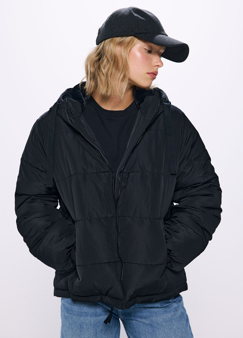 Черная демисезонная куртка Springfield