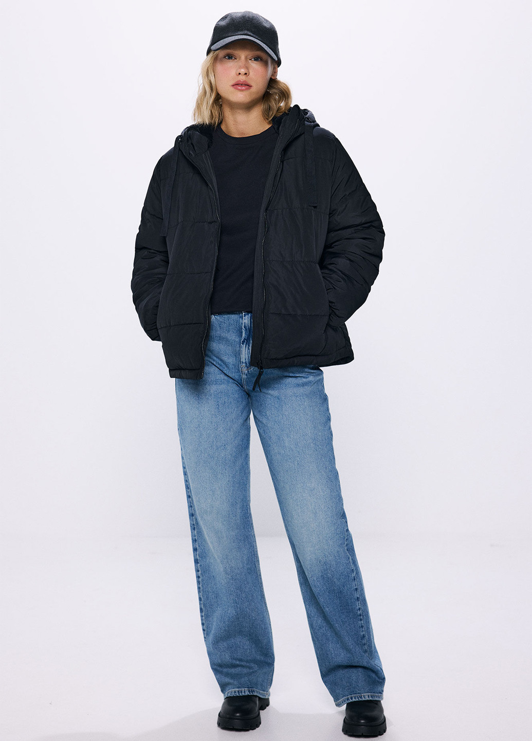 Черная демисезонная куртка Springfield