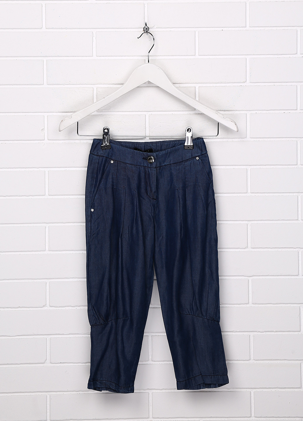 Синие джинсовые летние шаровары брюки Twin-Set