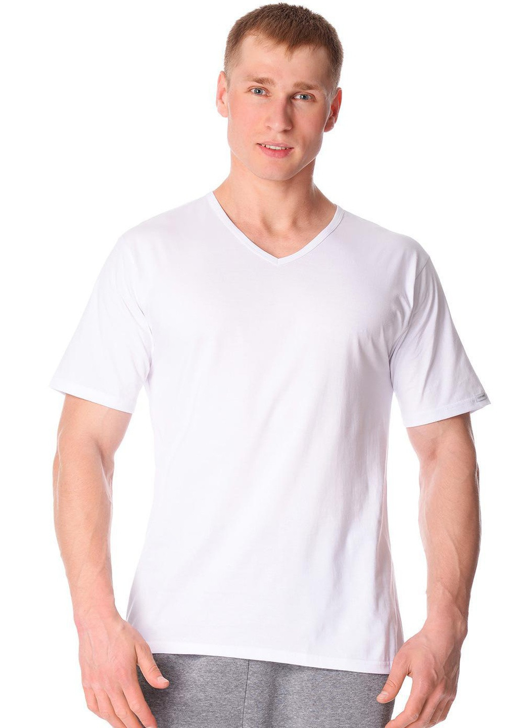 Біла футболка чоловіча new s білий 201 Cornette