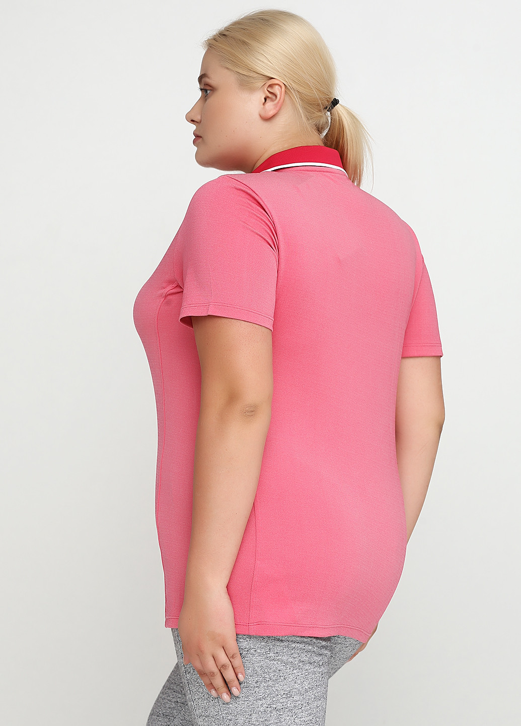 Розовая женская футболка-поло CMP однотонная