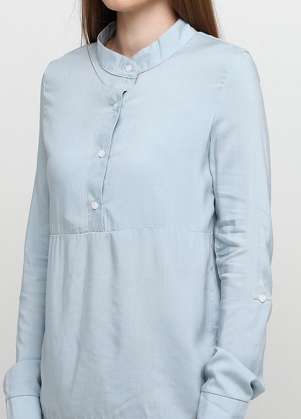 Блакитна демісезонна блуза для годуючих Lullababe