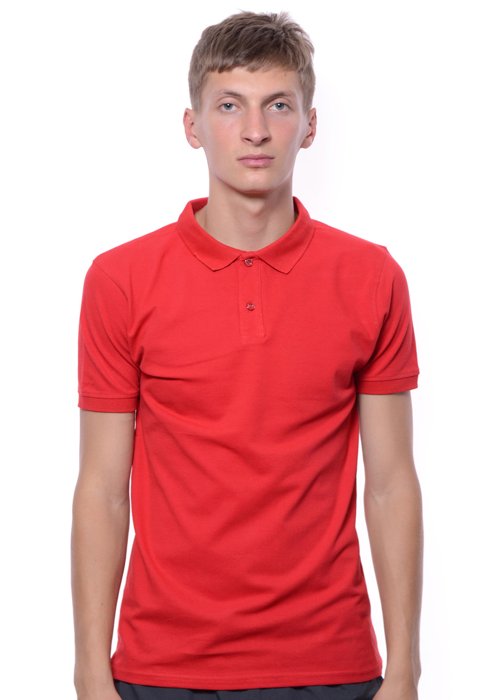 Красная футболка-поло для мужчин Troll однотонная