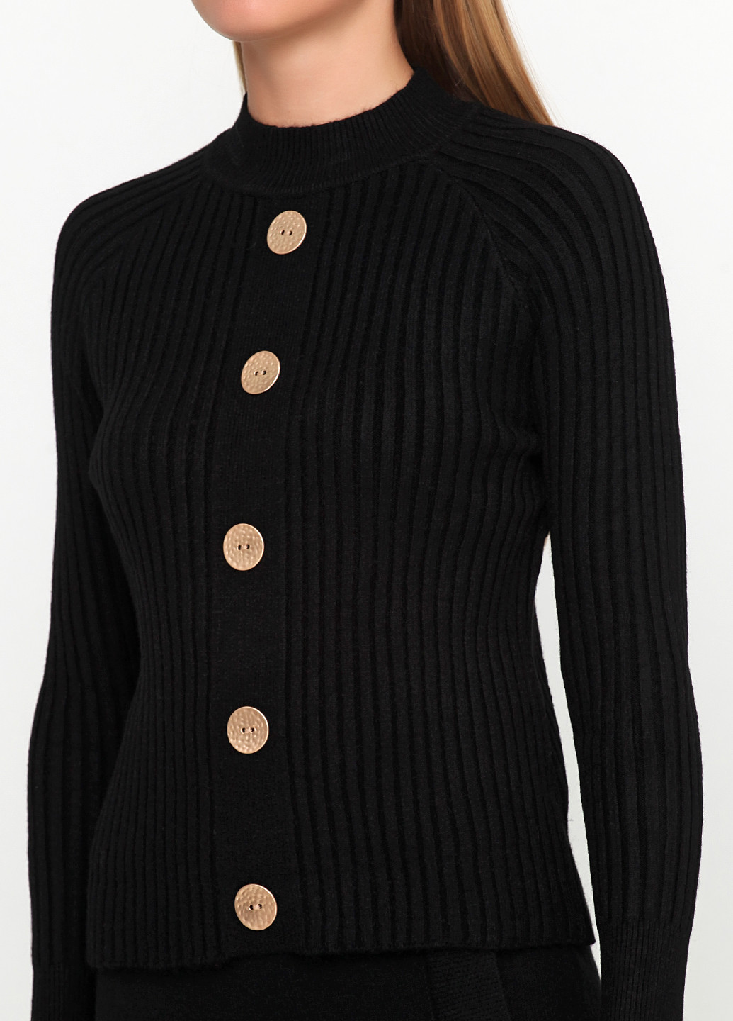 Костюм (свитер, юбка) Max long fashion юбочный однотонный чёрный кэжуал