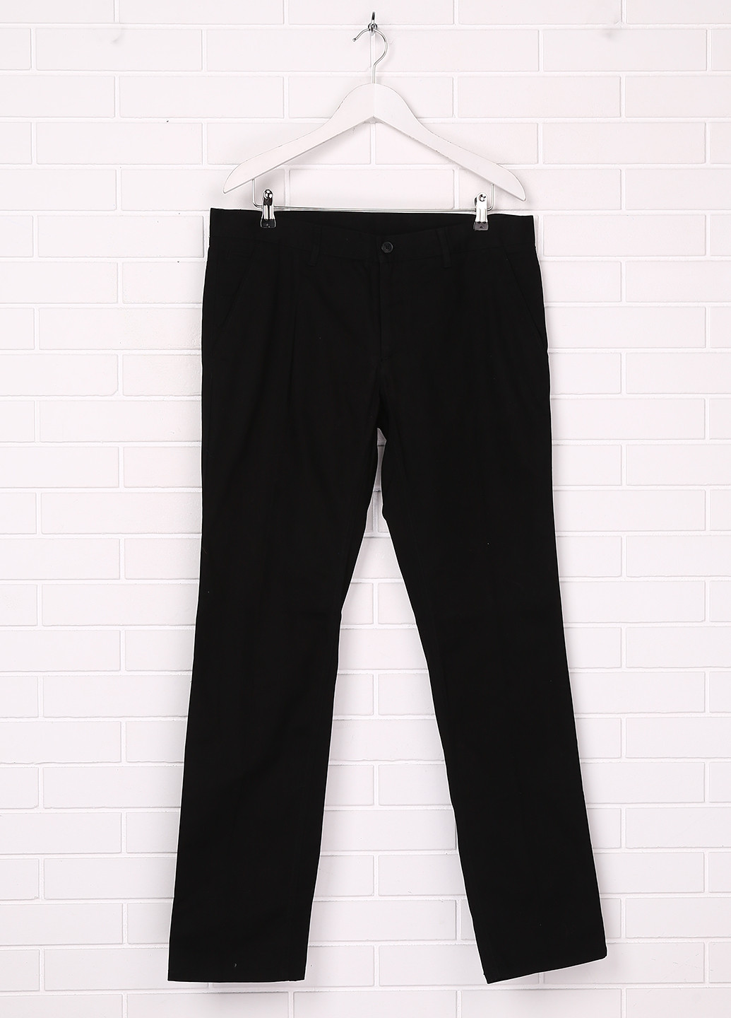 Черные кэжуал демисезонные прямые брюки Oodji