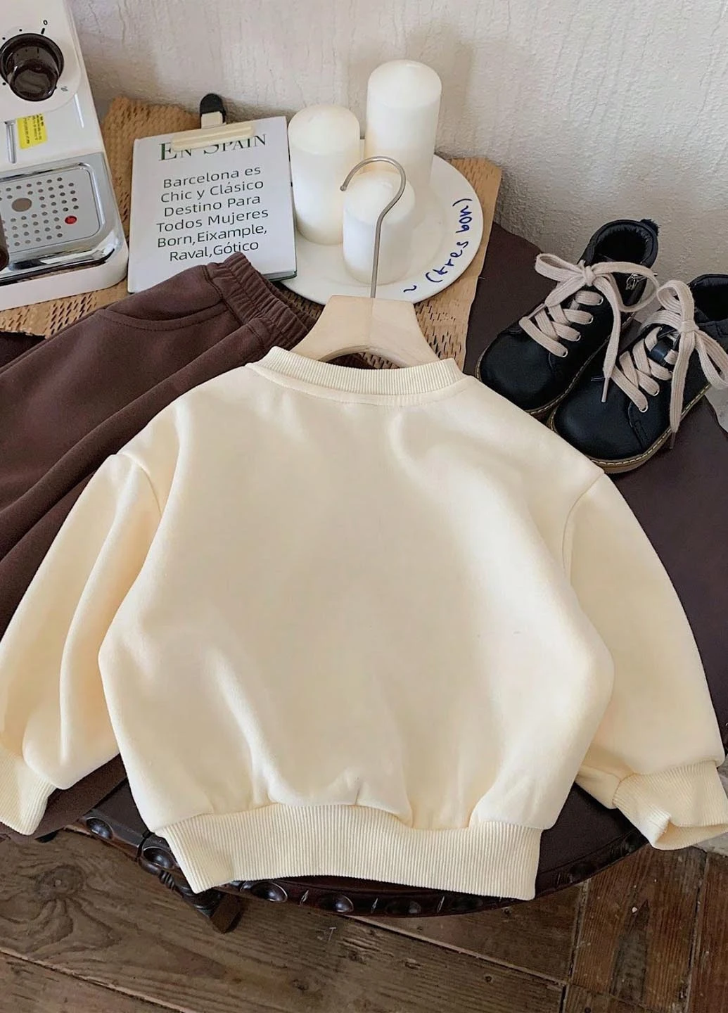 SHEIN свитшот рисунок молочный кэжуал хлопок, флис
