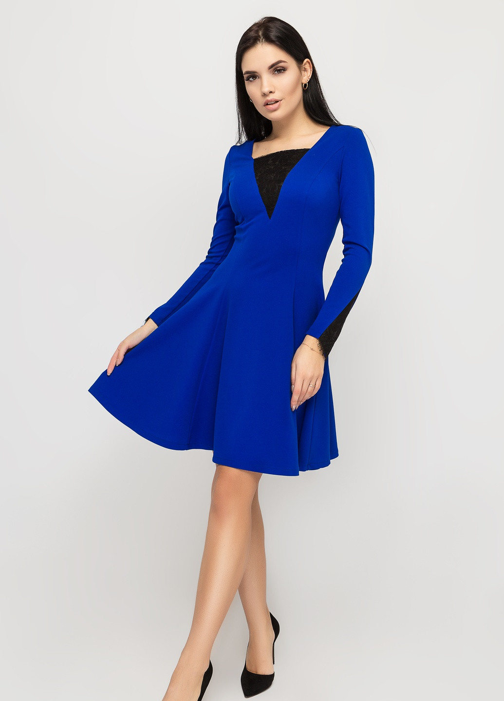 Синее кэжуал платье Simply Brilliant однотонное