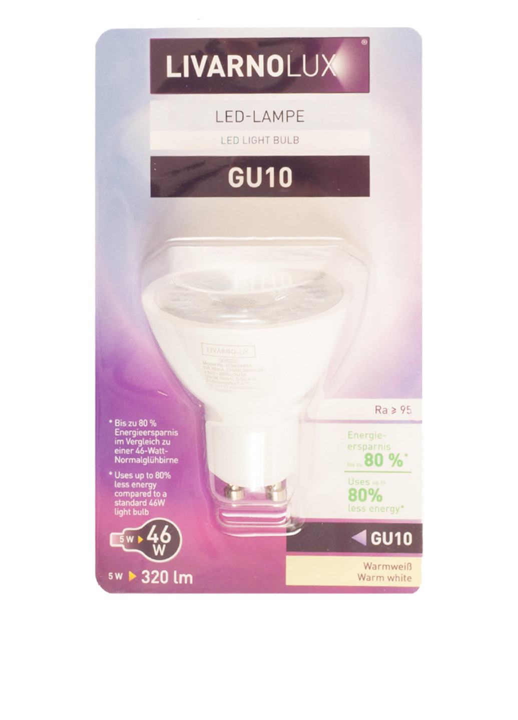 Лампочка LED GU10, 5 Вт Livarno (125595857)