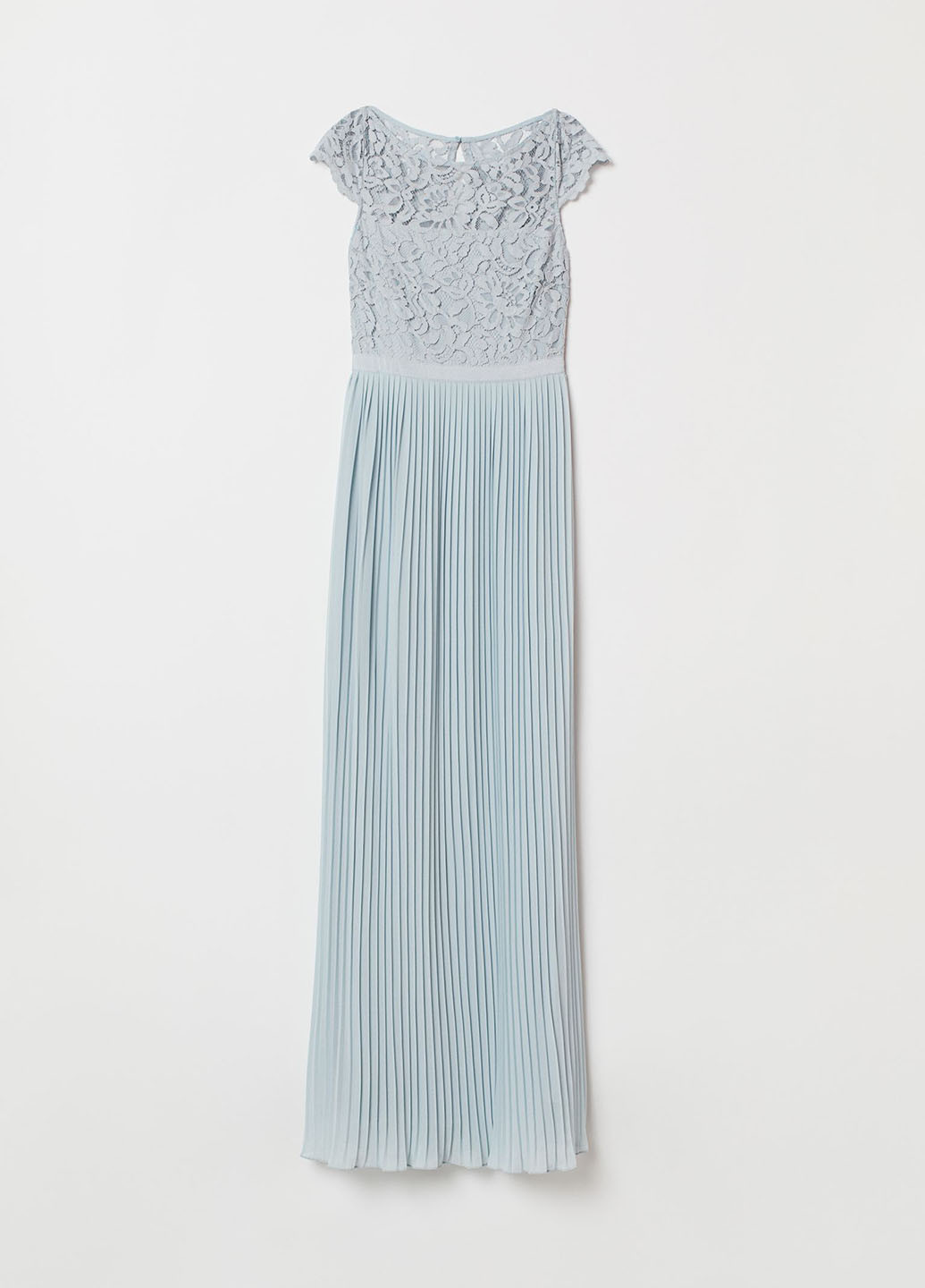 Блакитна вечірня сукня плісована H&M однотонна