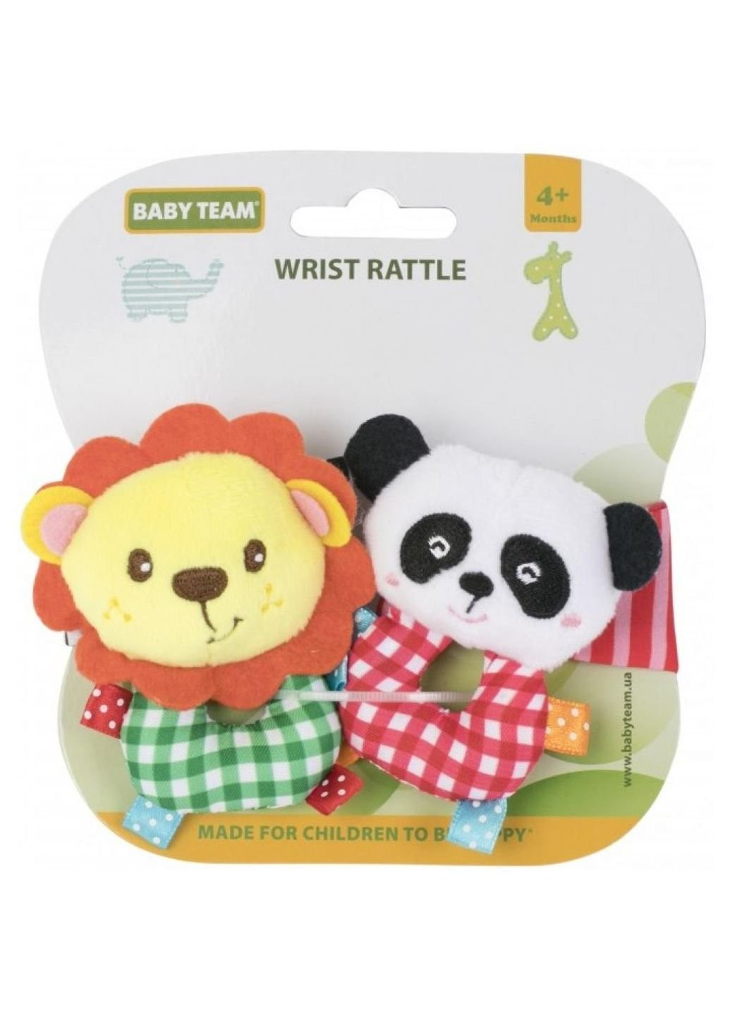 Погремушка Погремушка-браслет Панда+львенок (8504_Панда) Baby Team (252192727)