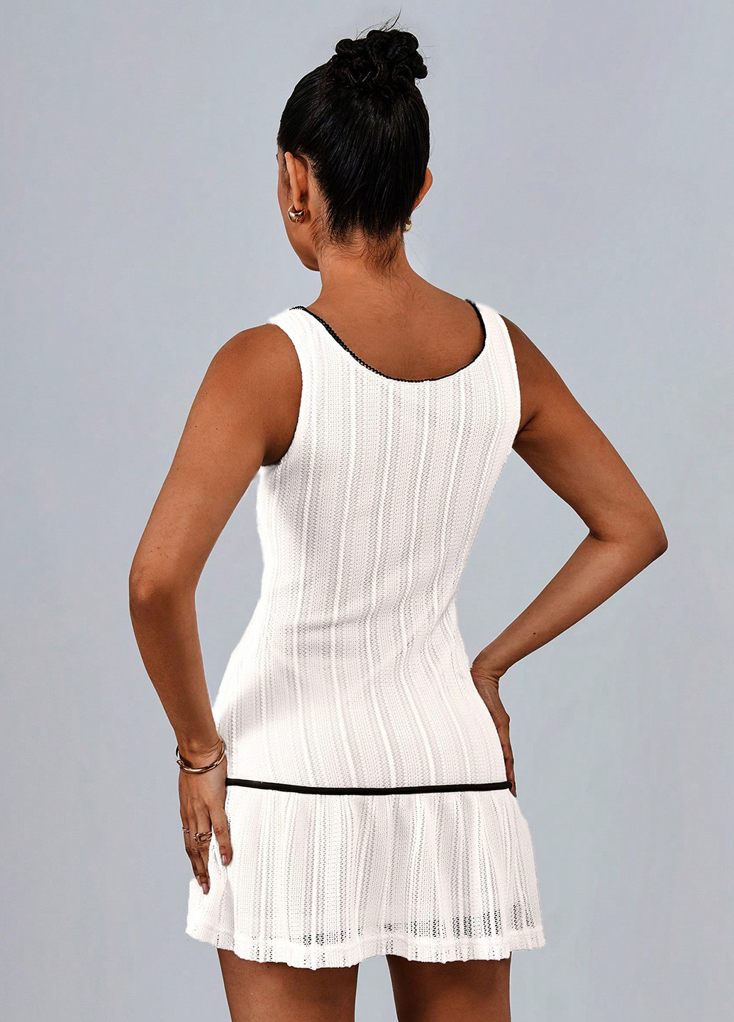 Білий кежуал сукня SHEIN однотонна