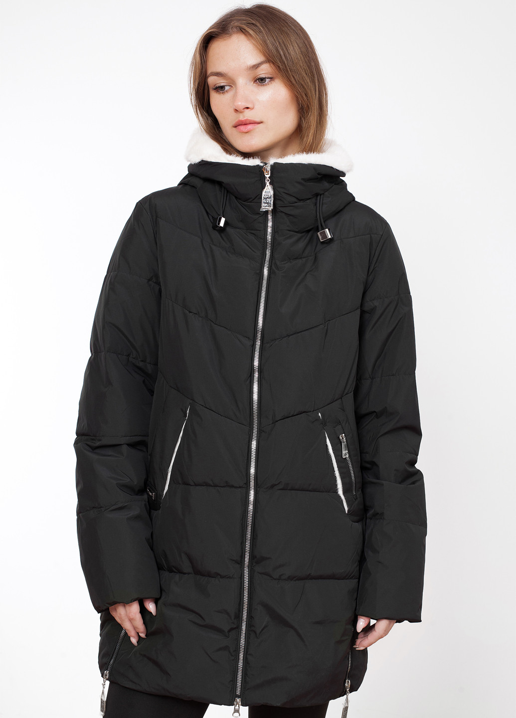 Черная зимняя куртка куртка-пальто Meajiateer