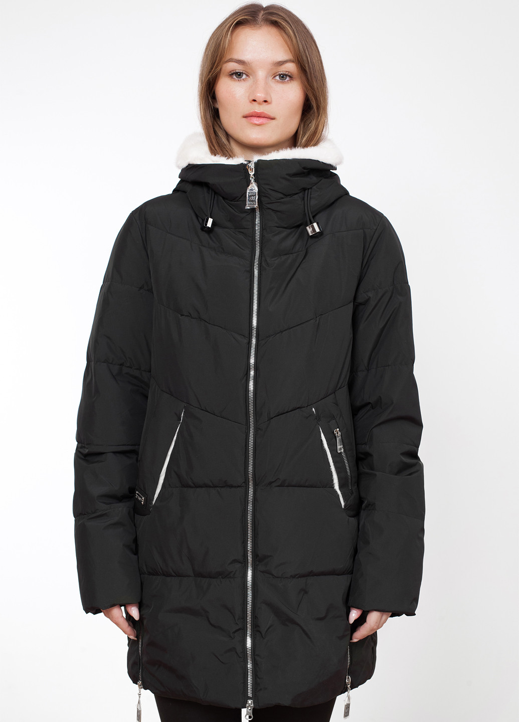 Черная зимняя куртка куртка-пальто Meajiateer