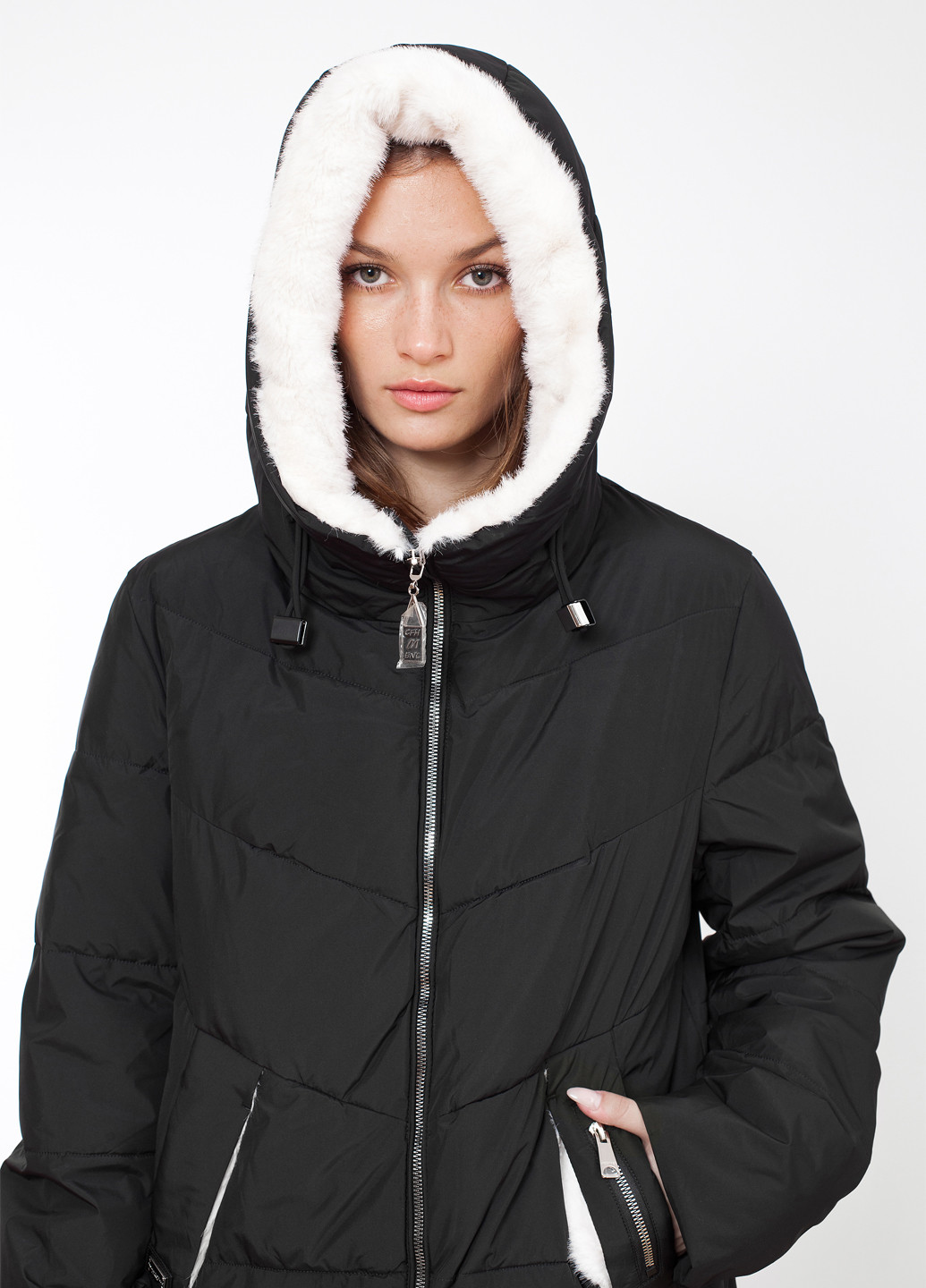 Черная зимняя куртка куртка-пальто Meajiateer