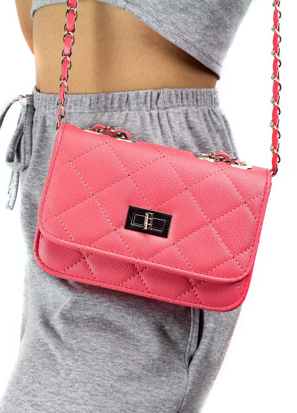 Жіноча сумка-клатч через плече рожева Corze ss03712-lpk (225538326)