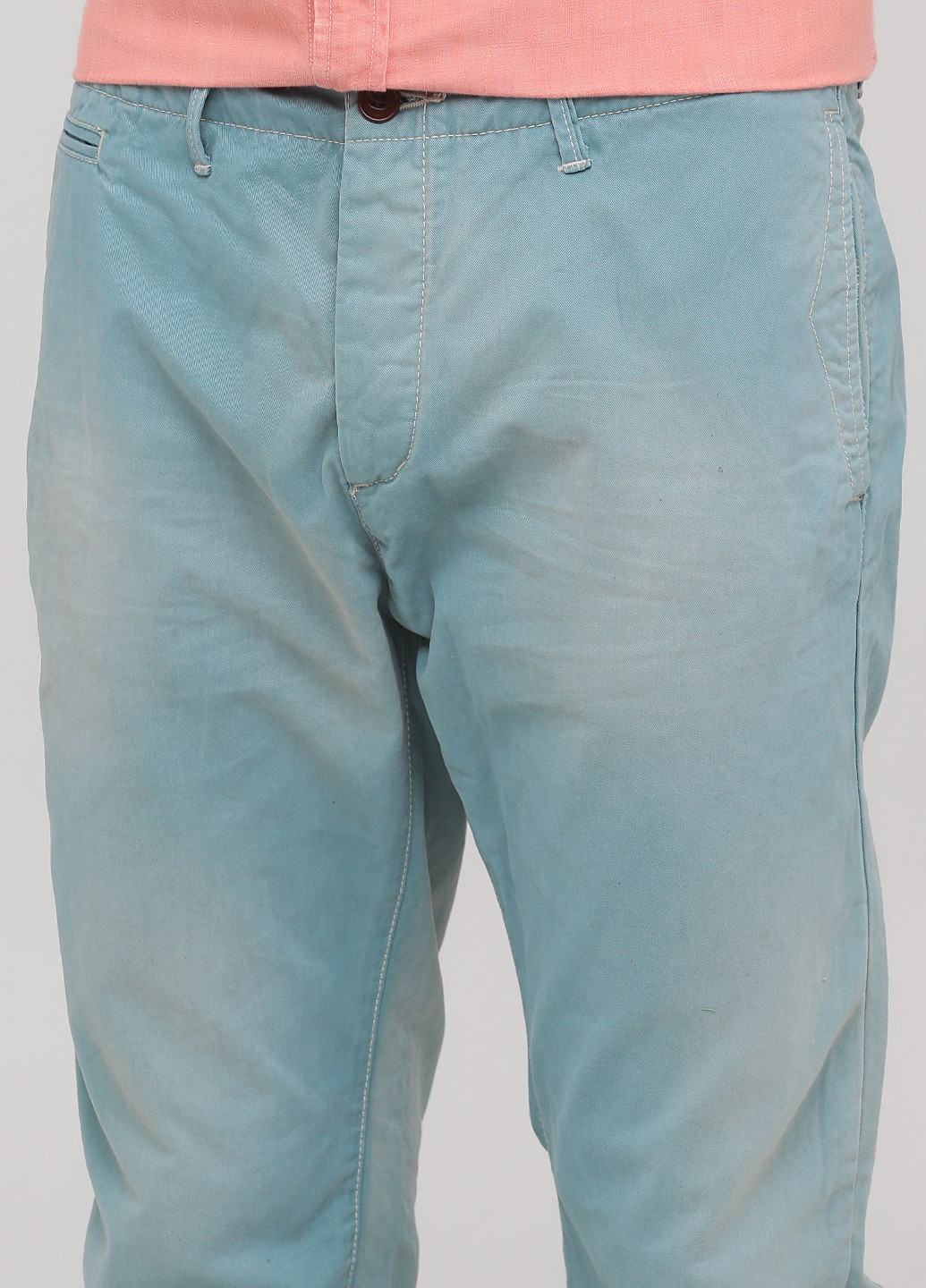 Голубые кэжуал демисезонные прямые брюки Scotch & Soda