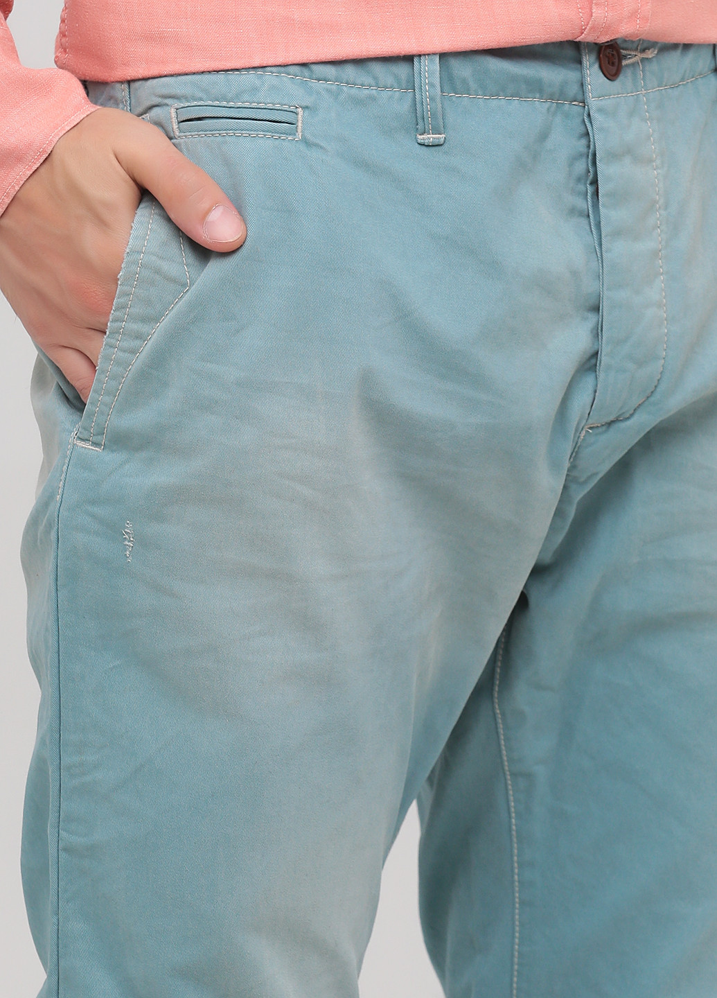 Голубые кэжуал демисезонные прямые брюки Scotch & Soda