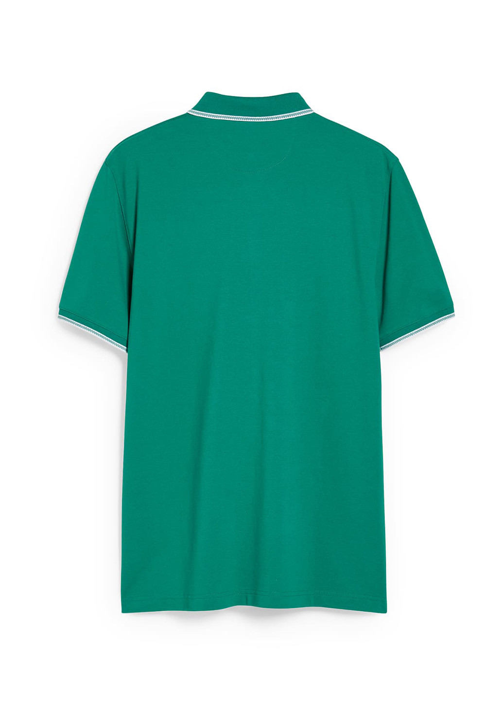 Зеленая футболка-поло для мужчин C&A однотонная