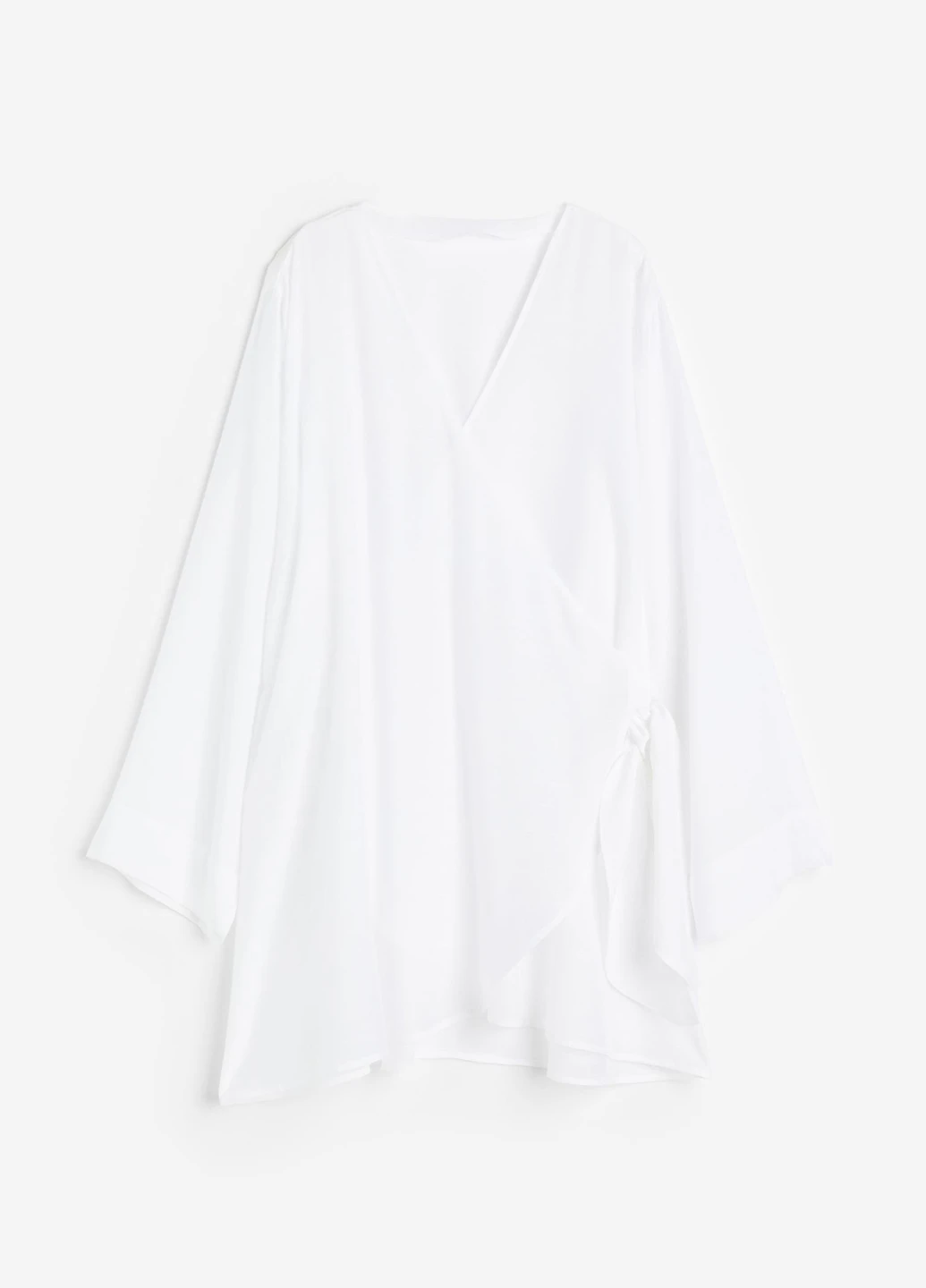 Білий пляжна сукня на запах H&M однотонна