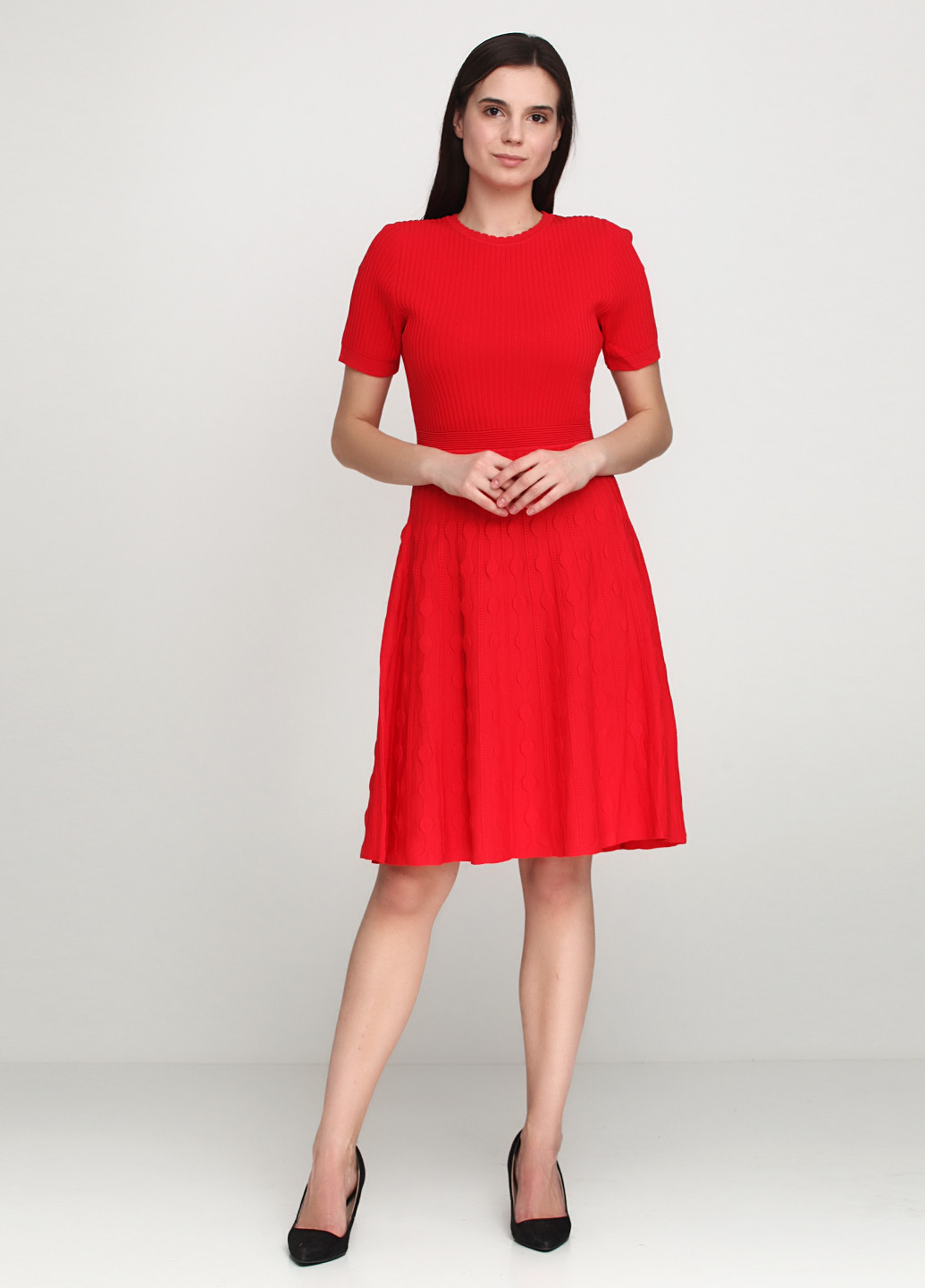 Красное кэжуал платье Giorgia & Johns однотонное