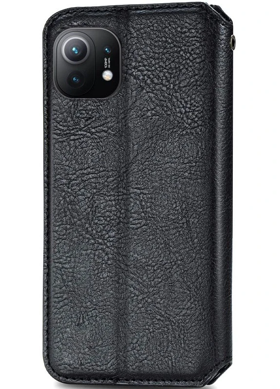Кожаный чехол книжка Cubic (PU) для Xiaomi Mi 11 Черный (is_00000041846_6) Getman (237834694)