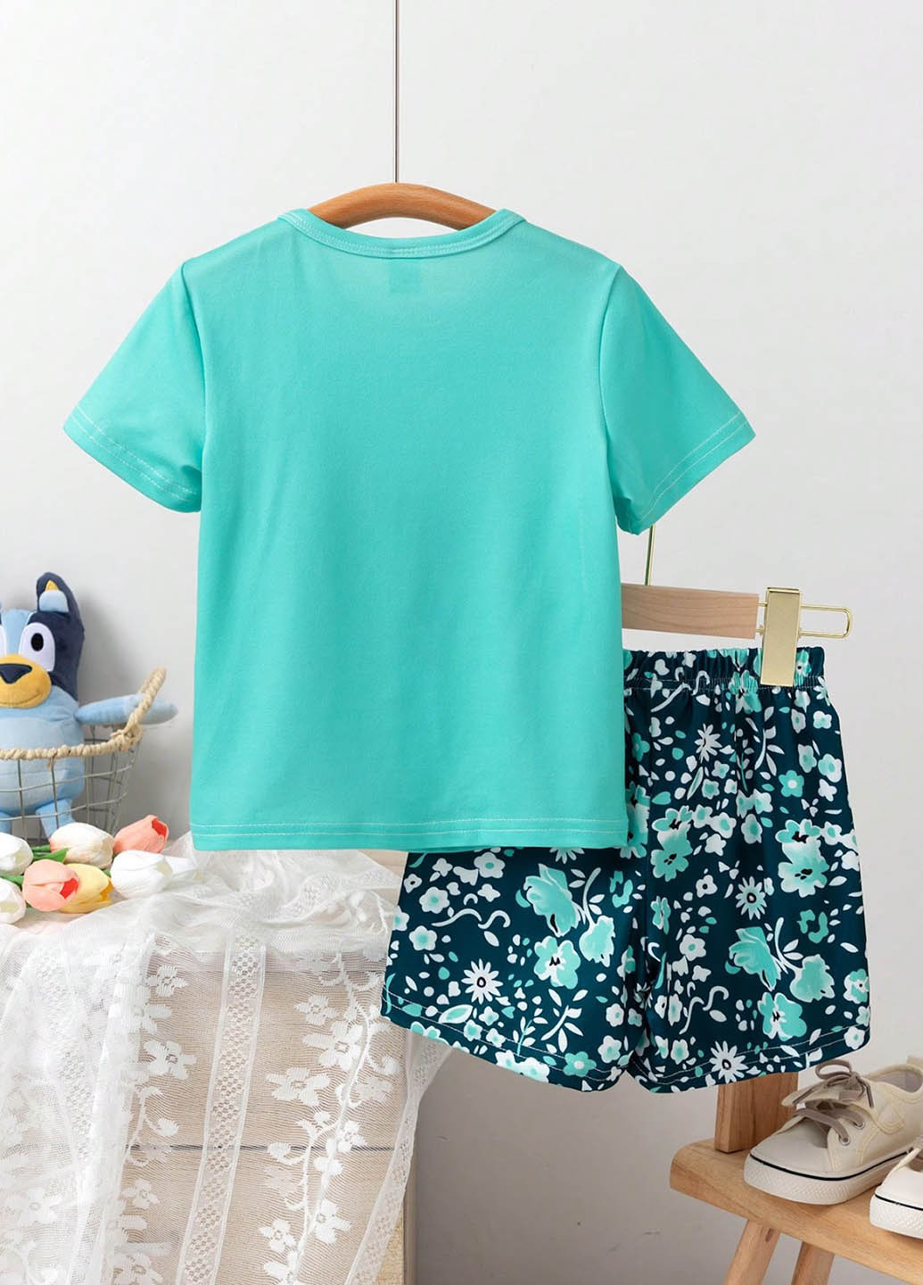 Комбінований літній комплект (футболка, шорти) SHEIN