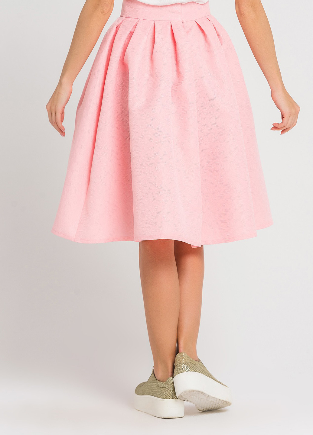 Светло-розовая кэжуал юбка Vovk клешированная