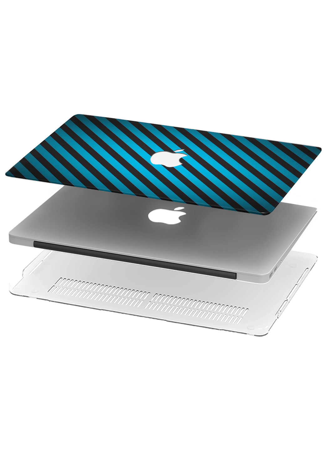 Чохол пластиковий для Apple MacBook Pro 16 A2141 Абстракція (Dark blue stripes abstract) (9494-2731) MobiPrint (219123838)