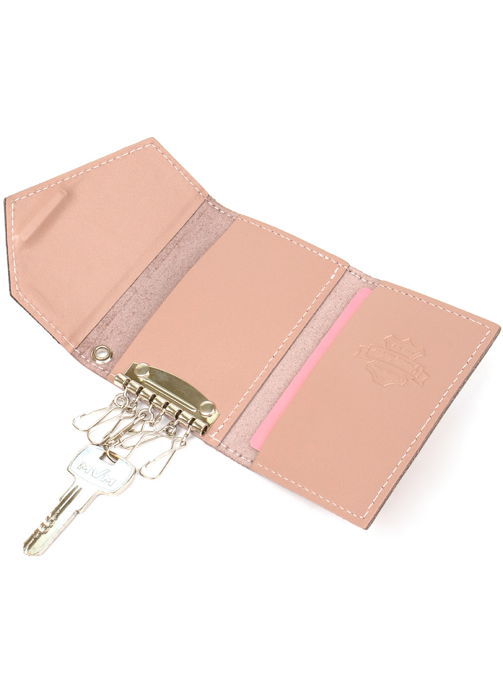 Жіноча шкіряна ключниця 7х10х1,5 см Grande Pelle (252416481)