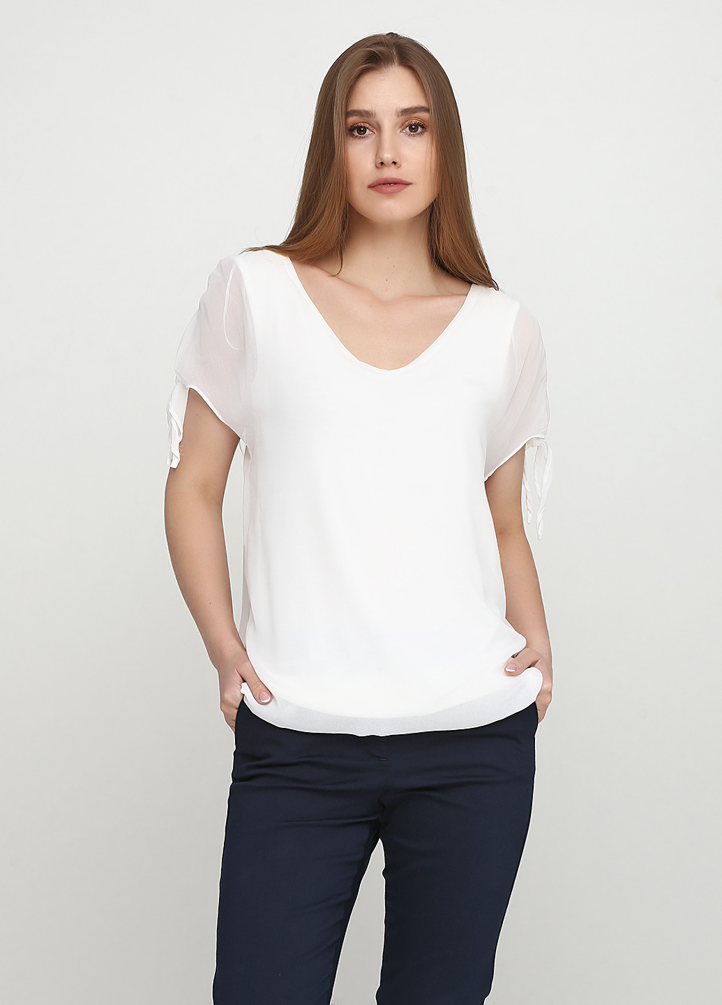 Белая летняя блуза Soyaconcept
