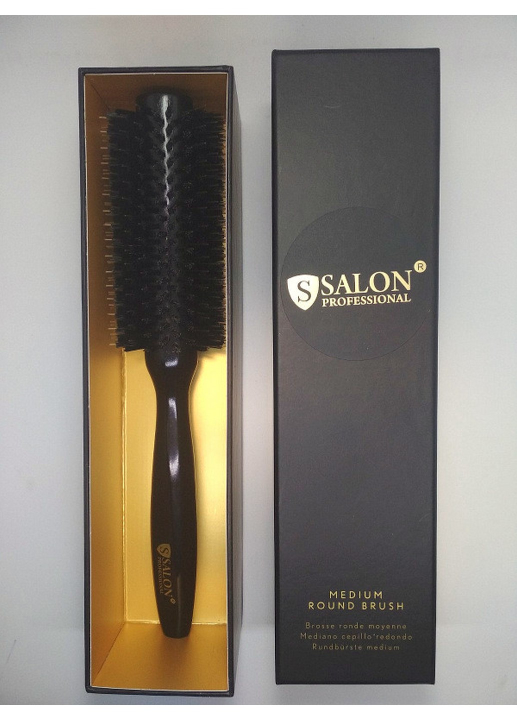Деревянная щётка-брашинг для волос круглая 25Ф No Brand (254844034)