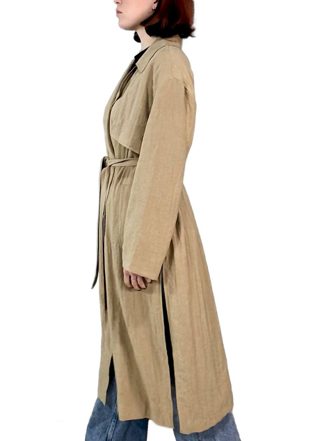 Плащ H&M тренчкот на пуговицах демисезон (326887746)