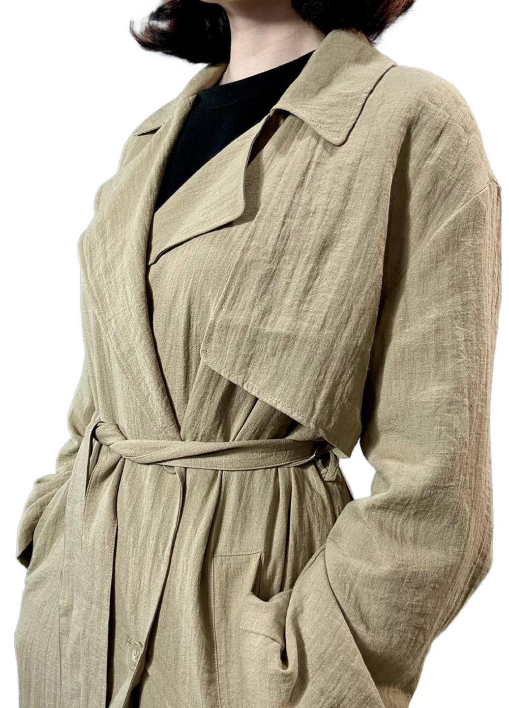 Плащ H&M тренчкот на пуговицах демисезон (326887746)