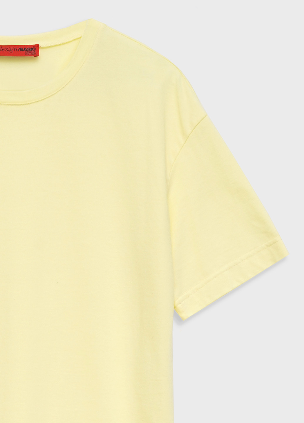 Светло-желтая летняя футболка женская оверсайз KASTA design