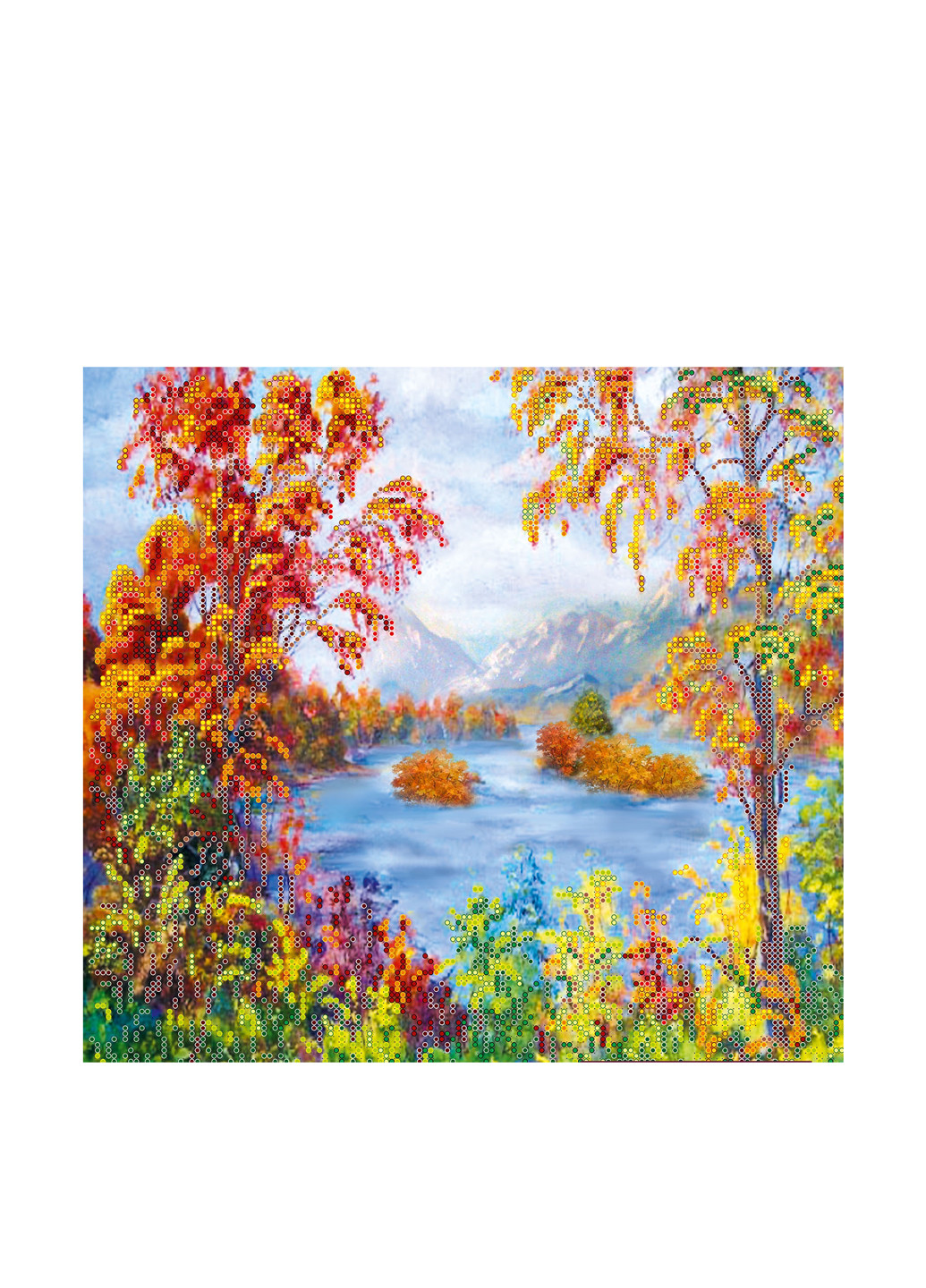 Схема для вышивки бисером на холсте Осенняя сказка, 30х30 см Abris Art (286308123)