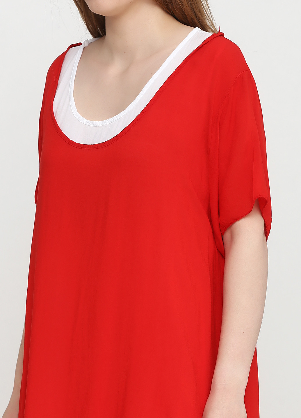 Красное кэжуал платье Italy Moda однотонное