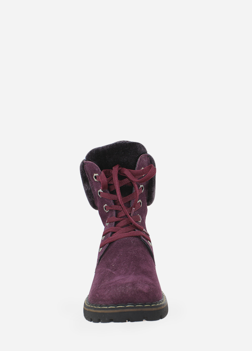 Осенние ботинки rdt72-11 фиолетовый Daragani из натуральной замши